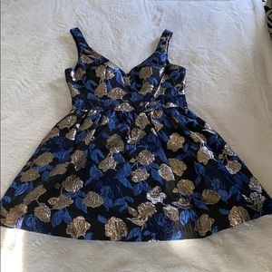 Blue, silver, and black formal dress!